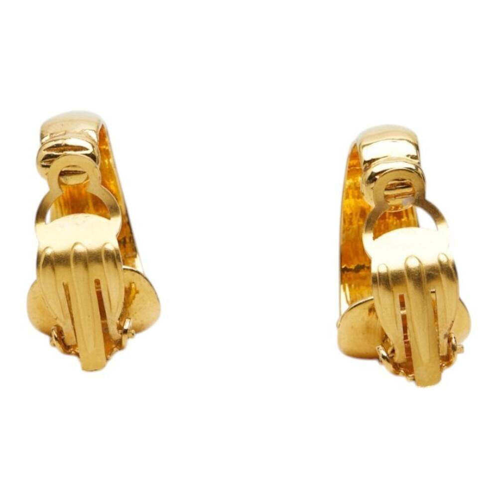 CHANEL Vintage Gold Logo Earrings - Picture 2 of 6